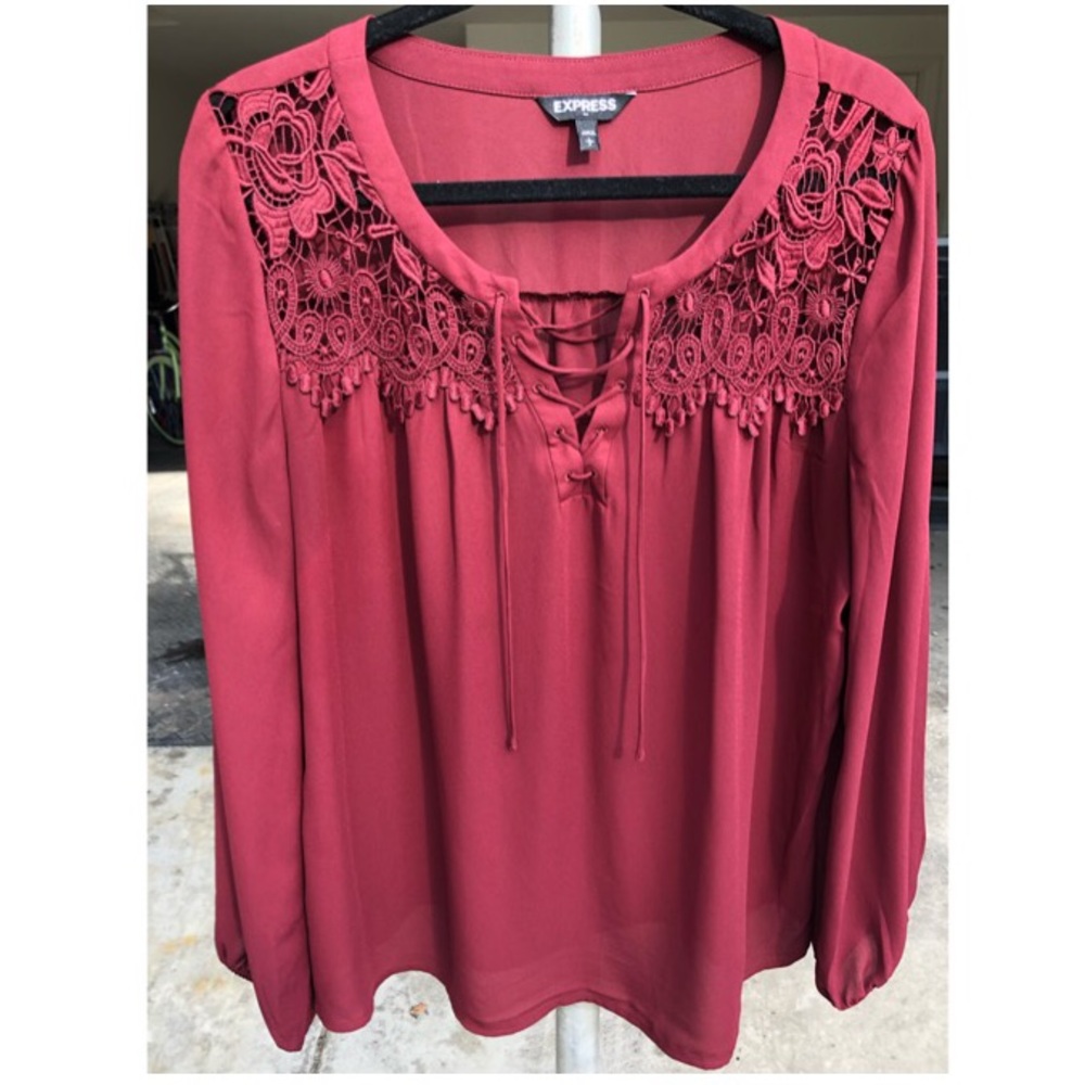 Express Burgundy Blouse